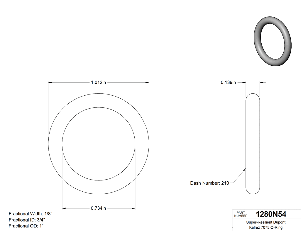Technical drawing - 1280N54